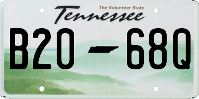 TN license plate B2068Q