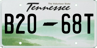 TN license plate B2068T