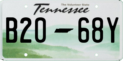 TN license plate B2068Y
