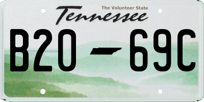 TN license plate B2069C