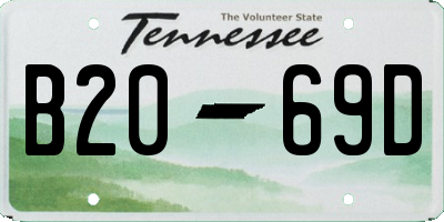 TN license plate B2069D