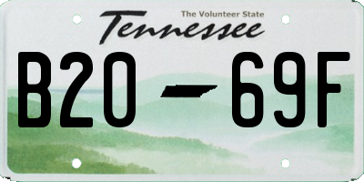 TN license plate B2069F