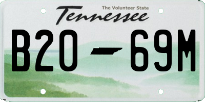 TN license plate B2069M