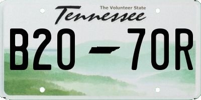 TN license plate B2070R