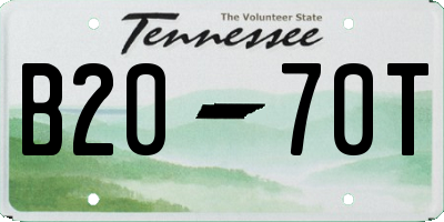 TN license plate B2070T
