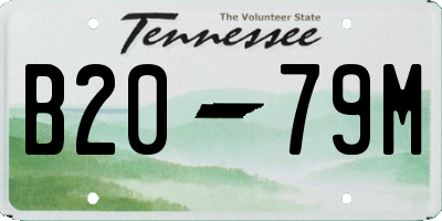 TN license plate B2079M