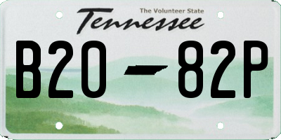 TN license plate B2082P