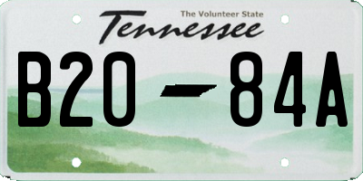 TN license plate B2084A