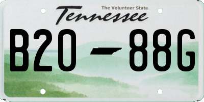 TN license plate B2088G