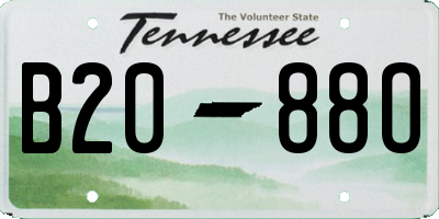 TN license plate B2088O