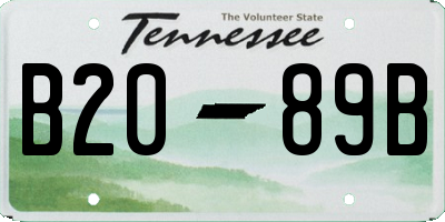 TN license plate B2089B