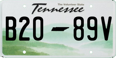 TN license plate B2089V