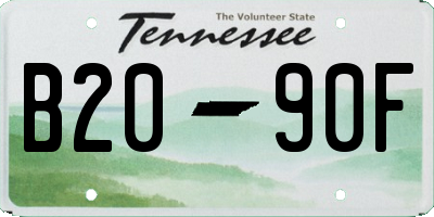 TN license plate B2090F