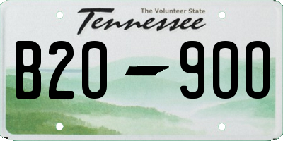 TN license plate B2090O
