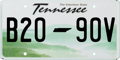 TN license plate B2090V