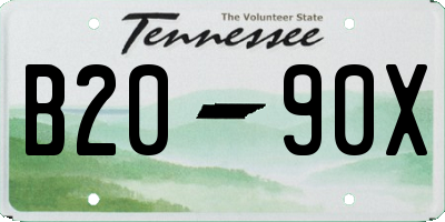 TN license plate B2090X