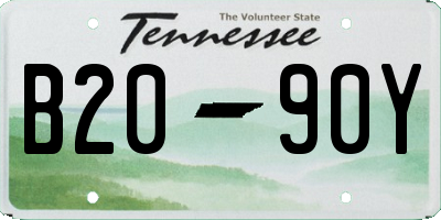 TN license plate B2090Y