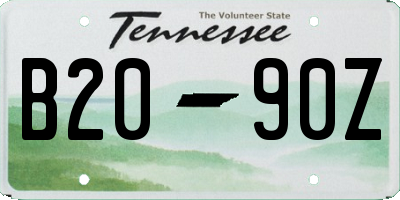 TN license plate B2090Z