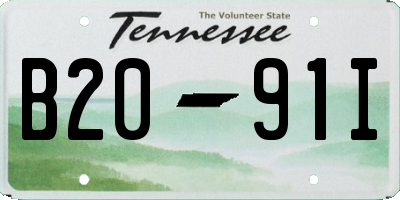 TN license plate B2091I