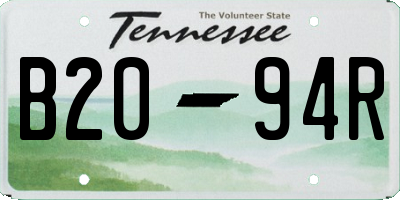 TN license plate B2094R