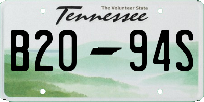TN license plate B2094S