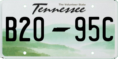 TN license plate B2095C