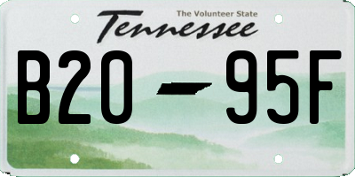 TN license plate B2095F