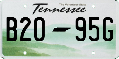 TN license plate B2095G