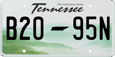 TN license plate B2095N