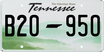 TN license plate B2095O