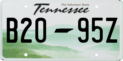 TN license plate B2095Z