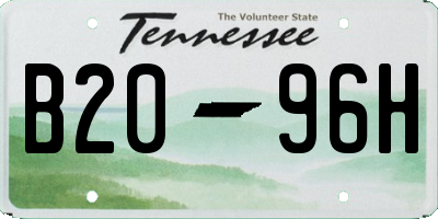 TN license plate B2096H