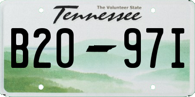 TN license plate B2097I