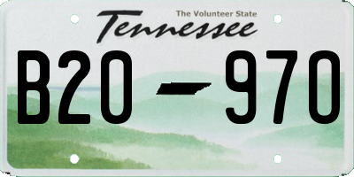 TN license plate B2097O
