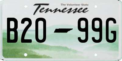 TN license plate B2099G