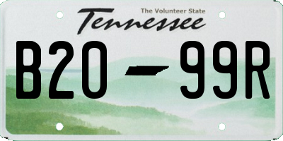 TN license plate B2099R