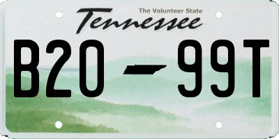 TN license plate B2099T