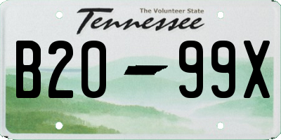 TN license plate B2099X
