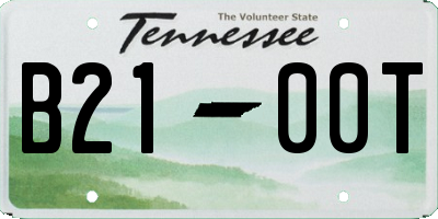 TN license plate B2100T