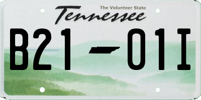 TN license plate B2101I