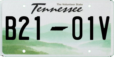 TN license plate B2101V