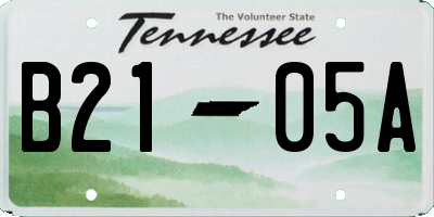 TN license plate B2105A