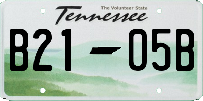 TN license plate B2105B