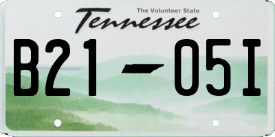 TN license plate B2105I