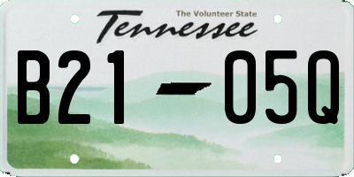 TN license plate B2105Q