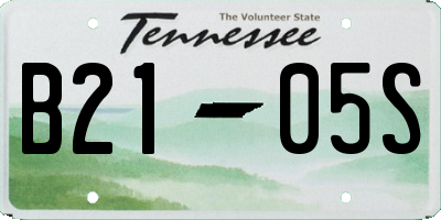 TN license plate B2105S
