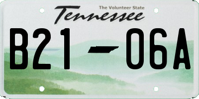 TN license plate B2106A