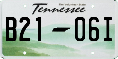 TN license plate B2106I