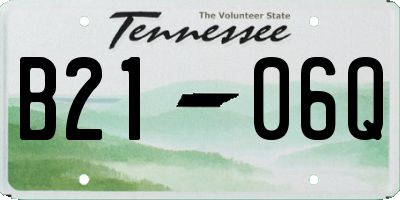 TN license plate B2106Q