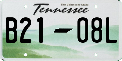 TN license plate B2108L